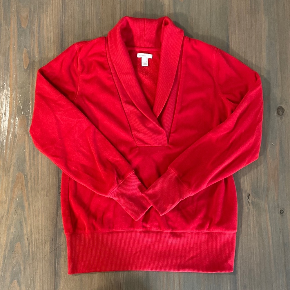 Old Navy Red Fleece Sweater